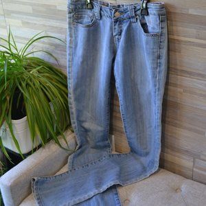 Wet Seal Womens / Juniors Light Wash Blue Jeans Size 5 Long